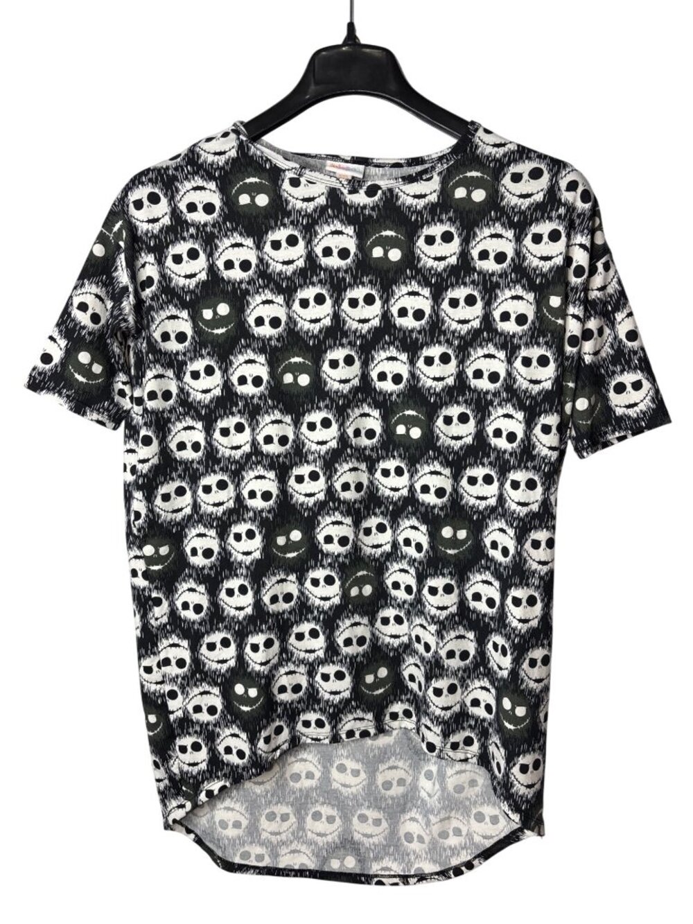LuLaRoe Irma Top XXS High Low Disney Nightmare Before Christmas Jack Skellington